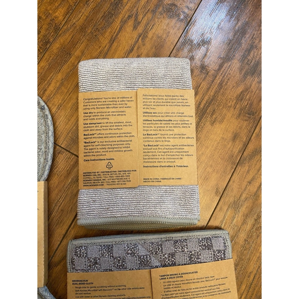 New Norwex Dusting Mitt EnviroCloth Enviroscrub Bundle Kit Cleaning Set - Picture 4 of 8